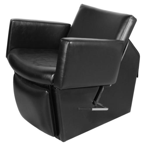 Collins QSE 69ES Cigno 59 Electric Shampoo Chair w/ Kick-Out Legrest, Chassis in Black
