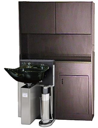 AB Salon Equipment Adjust a Sink with 8400 Bowl - Stainless Steel Shroud - Custom Wet Station