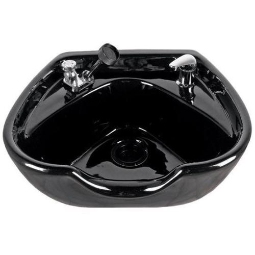Jeffco 8100-570-VB Porcelain Heart Shaped Bowl w/ 570 Faucet & Vacuum Breaker - Black