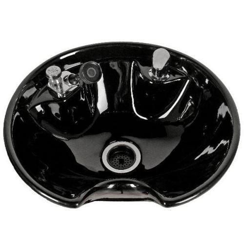 Jeffco 8200-570-VB-W Tilting Porcelain Backwash Bowl w/ 570 Faucet & Vacuum Breaker - White