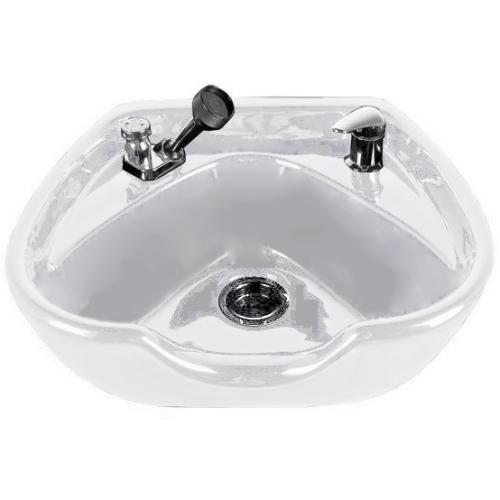 Jeffco 8100-570-VB-W Porcelain Heart Shaped Bowl w/ 570 Faucet & Vacuum Breaker - White