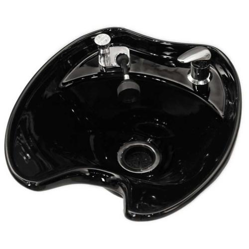 Jeffco 8600-570-VB Porcelain Backwash Bowl w/ 570 Faucet - Black