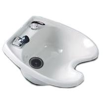Marble Products #4000W Marble Wall Mount Shampoo Bowl w/ #550 Fixture