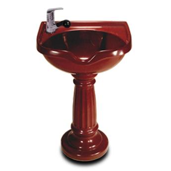 Marble Products #300 Cultured Marble Pedestal Bowl w/ #800 Single Handle Pull Out Sprayer Built in Vacuum Breaker