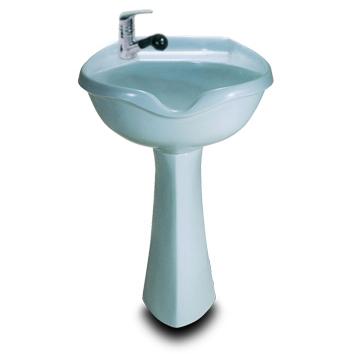 Marble Products #2001 Marble Pedestal Shampoo Bowl w/ #800 Fixture