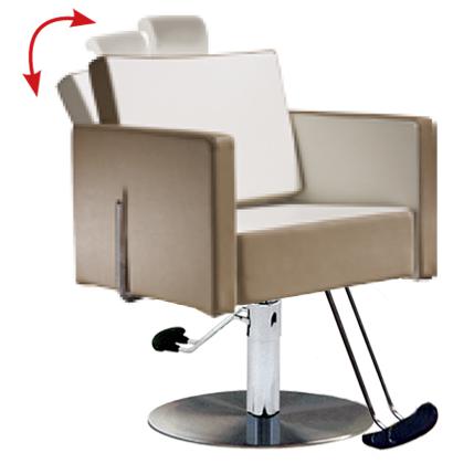 Salon Ambience SH/894-4/R Square All Purpose Chair - Round Base