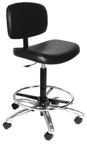 Collins QSE 1860M Tall Stool w/ Casters, Gas Lift & Footring