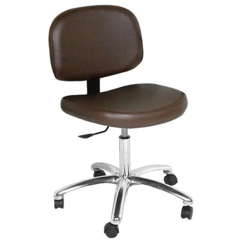 Jeffco 604.6.0 Contour Manicure Stool w/ Casters, Gas Lift & Black Nylon Base