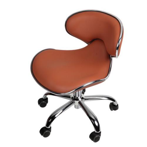 J & A USA Euro Manicure Stool 16" to 22" - Red-Orange