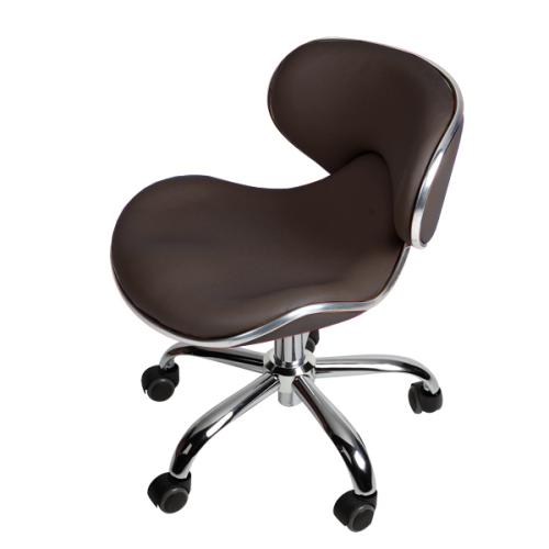 J & A USA Euro Manicure Stool 16" to 22" - Chocolate