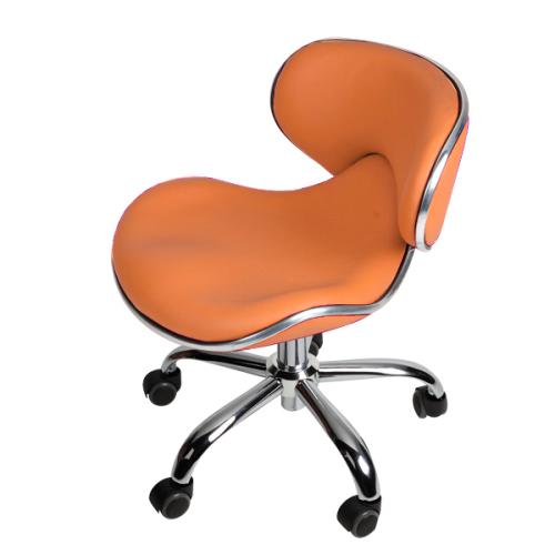 J & A USA Euro Manicure Stool 16" to 22" - Orange