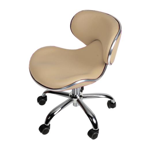 J & A USA Euro Manicure Stool 16" to 22" - Taupe Beige