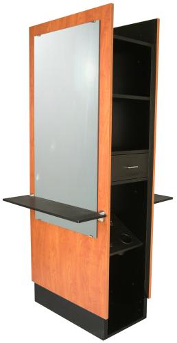 Jeffco J12 Space Saver Java Back-to-Back Island Styling Station