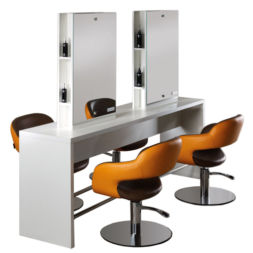 Salon Ambience MI/474 Brooklyn Styling Island - 4 Positions - White Ash