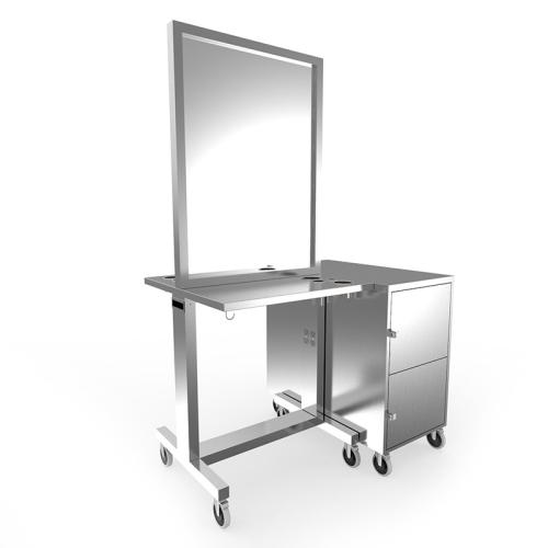 Veeco AV-128-SS AV Stainless Steel Double Styling Station with Storage