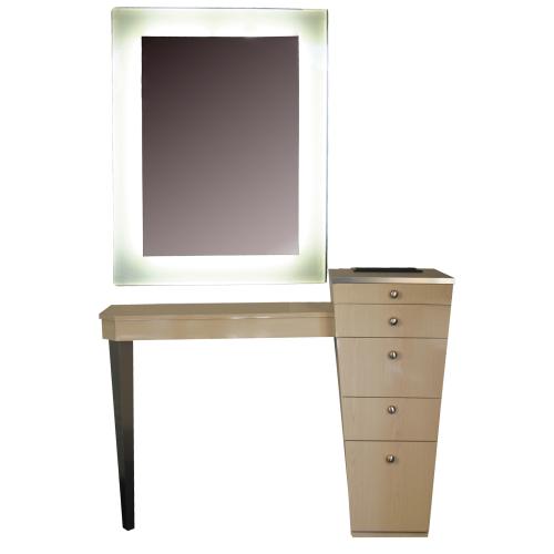 AB Salon Equipment Mystic II Styling Station w/ Floating Mirror