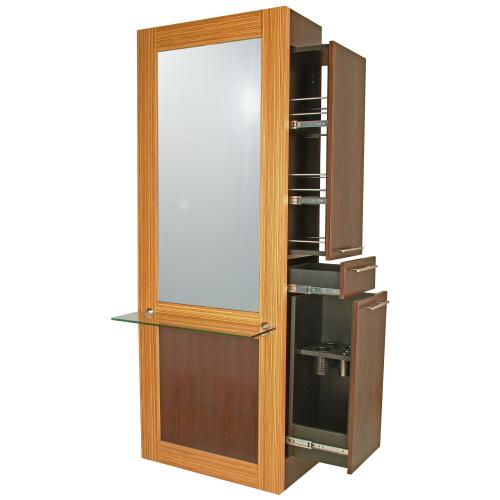 Collins 604-32 Rio Formula Styling Station w/ Mirror and Tempered Glass Ledge