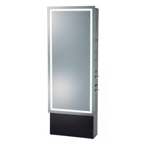 Pibbs 9110-SER02-BASE Lumina LED Mirror & Server Salon Station with Base