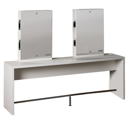 Salon Ambience MI/472 Brooklyn Double Styling Station - White Ash