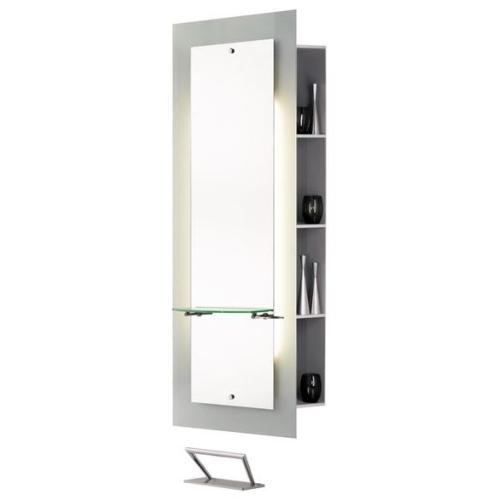 Salon Ambience MI/050 Lyon Glass Panel Mirror Styling Station w/ ST/033 Server