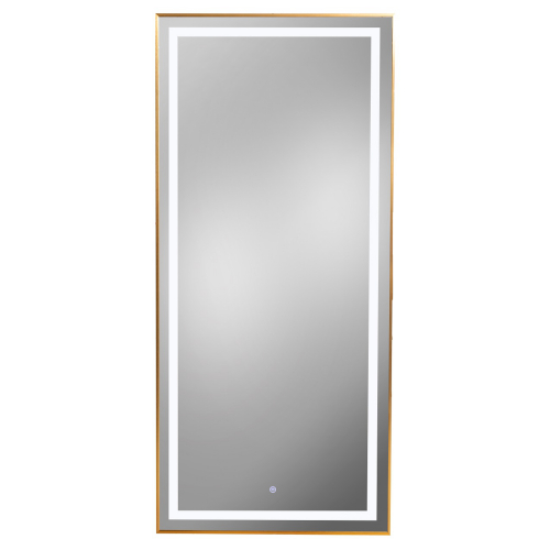 Pibbs 9220 Lumina Gold Framed 30" x 66" LED Salon Mirror