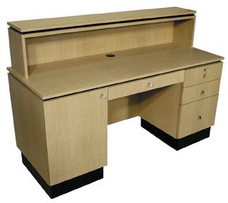 Collins QSE 4417-60 Gamma Reception Desk w/ Kick Toe Base