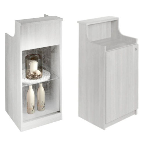Salon Ambience RD/253 Form White Ash Side Display Cabinet