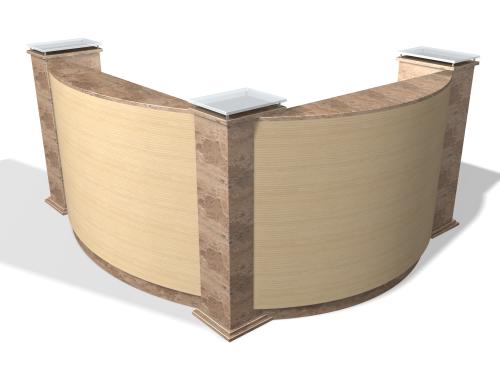 Design X 3498-60 Analyze Reception Desk 60"L x 60" Return