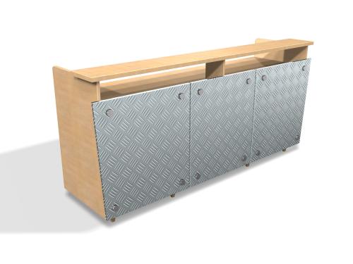 Design X 3487-96 Fusion Reception Desk 96"L x 24"D