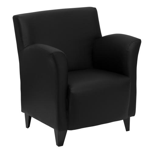 Flash Furniture Hercules Roman Black Leather Reception Chair