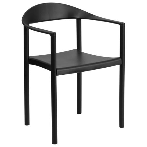 Flash Furniture Hercules Black Plastic Stack Chair