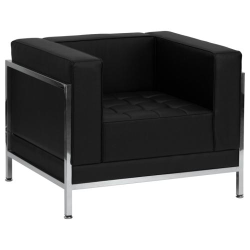 Flash Furniture Hercules Imagination Black Leather Chair w/ Frame