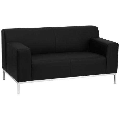 Flash Furniture Hercules Definity Black Leather Love Seat