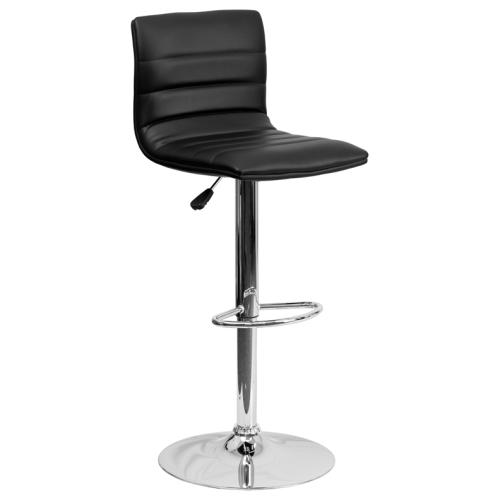 Flash Furniture Contemporary Black Vinyl Stool w/ Chrome Base