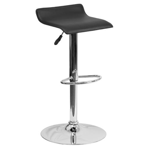Flash Furniture Contemporary Black Vinyl Stool w/ Chrome Base