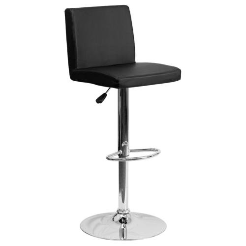 Flash Furniture Contemporary Black Vinyl Stool w/ Chrome Base