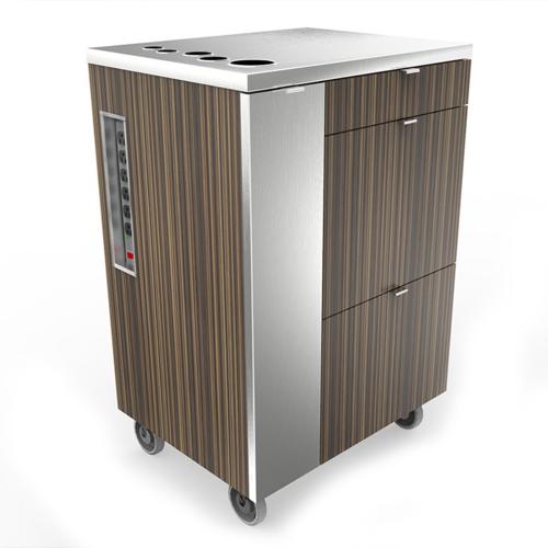 Veeco SP-SH-2418-WH-08 Short Spice Mobile Styling Cart with Tool Holder