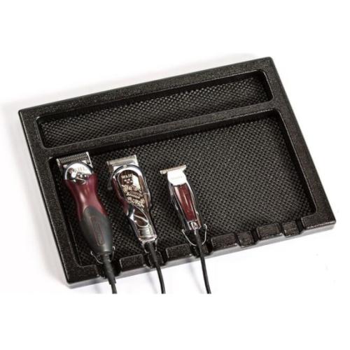 Akra Plastics 1007 Barber Tray w/ 5 Sections - Black Only