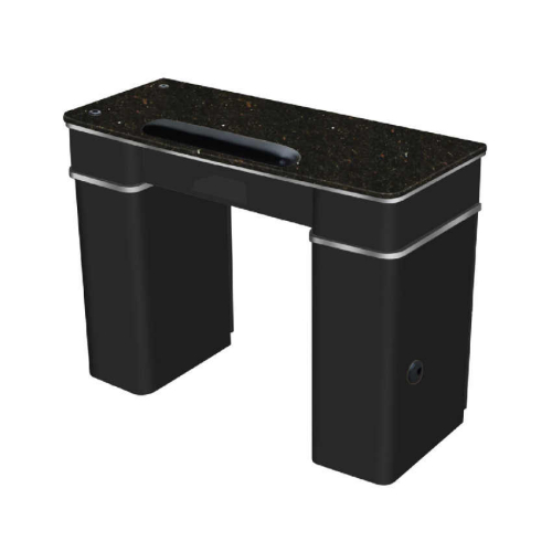AYC SONOMA II Manicure - Black Nail Table w/Silver Trim