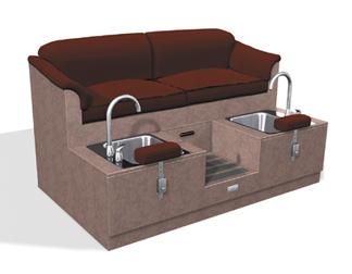 Design X 4050-D Vienna Loveseat Pedicure Spa