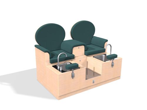 Design X 4566-D Charleston Loveseat Pedicure Spa