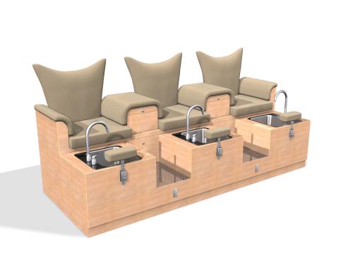 Design X 4704-T Kingston Sofa Pedicure Spa