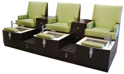 Design X DX-101P Lounge Triple Unit Pedicure Spa