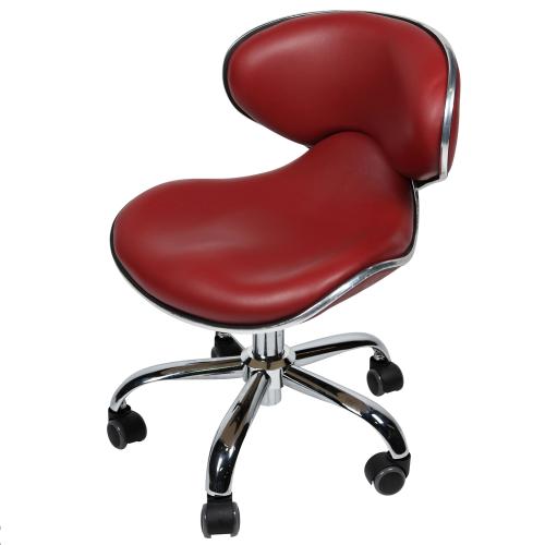 J & A Euro Pedicure Stool 13" to 16" - Terra Red