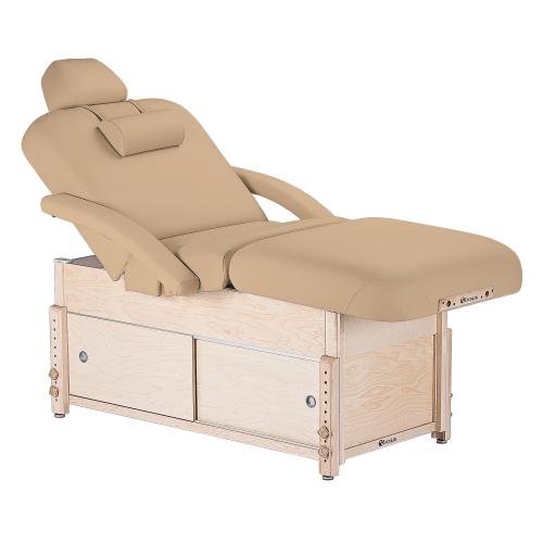 Earthlite Sedona Pneumatic Gas Assist Salon Top Treatment Table w/ Cabinet Base & Accessories