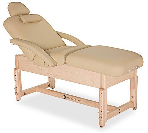 Living Earth Crafts Sonoma Pneumatic Power Assist Salon Top Treatment Table with Trestle Base
