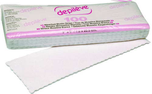 Depileve D450 Bleached Muslin Body Strips 100ct