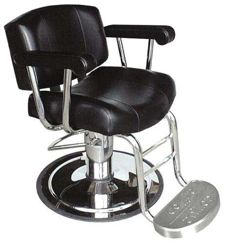 Collins QSE 9030 Continental Man Sized Hydraulic Styling Chair w/ Logo Footrest & Heavy Duty Base